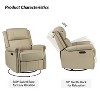 Set of 2 Lorenzo Genuine Leather Power Rocking Recliner | ARTFUL LIVING DESIGN - 4 of 4