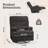 Chenille Swivel Rocking Recliner with Side Pocket - 3 of 4