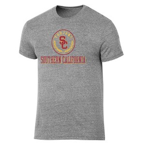NCAA USC Trojans Men's Gray Tri-Blend T-Shirt - 1 of 3