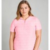 Calypsa Women's Half-Zip Short Sleeve Rashguard UPF 50+ Adele Swim Top - 4 of 4