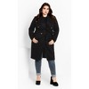 Women's Plus Size Sassy Military Coat - black | CITY CHIC - 3 of 4