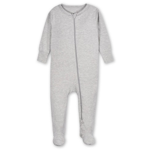 Gerber Baby Buttery soft Snug Fit Footed Pajamas Glacier Gray 12 Months Target