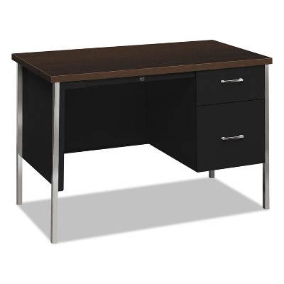 HON 34000 Series Right Pedestal Desk 45 1/4w x 24d x 29 1/2h Mocha/Black 34002RMOP