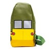 Nickelodeon Vegan Leather Crossbody Sling Bag, Teenage Mutant Ninja Turtles Party Van Close Up, Olive Green, 7" x 14" - 2 of 4
