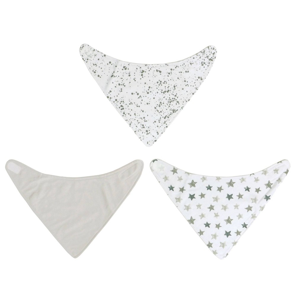 Neat Solutions Bandana Bib Set-Neutral - 3pk