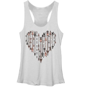 Women's Lost Gods Arrow Heart Racerback Tank Top - 1 of 3