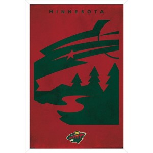 Trends International NHL Minnesota Wild - Logo 25 Framed Wall Poster Prints - 1 of 4