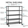 Lyngins Heavy-Duty Carbon Steel Storage Shelves, Adjustable Garage Shelving, 5-Tier Utility Shelving Unit Steel Organizer Wire Rack for Home - 4 of 4