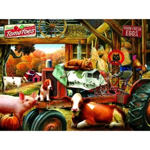 Sunsout Barnhouse Meeting 1000 pc Jigsaw Puzzle 28824 - 1 of 4