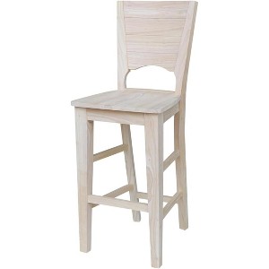 International Concepts Canyon Collection Solid Back Bar Height Stool - 30" Seat Height - 1 of 4