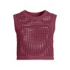 Lands' End Women's Cotton Viscose Open Knit Sleeveless Scoop Neck Top Cover Up - 3 of 4