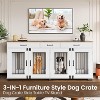 Nasitip 71'' Dog Crate Furniture for 2 Dogs, Wooden Double Dog Crate with 3 Drawers and Removable Room Divider for Large Medium Dogs - 2 of 4