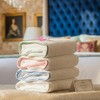 Lotus Linen Luxury Scallop Piping Bath Towel Sets (6-Piece) - 3 of 4