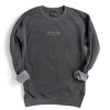 Embroidered Text Me When You Get Home - Women's Garment Dyed Graphic Sweatshirt - 2 of 4