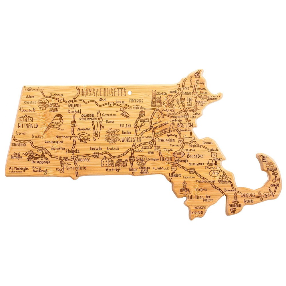 Totally Bamboo Destination Massachusetts Serving and Cutting Board