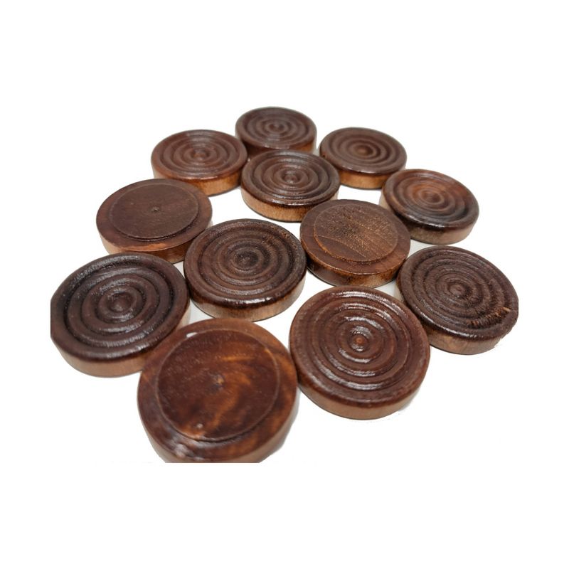 Set of 24 Stackable Wood Grooved Checkers - 1.5&#34;, 5 of 7