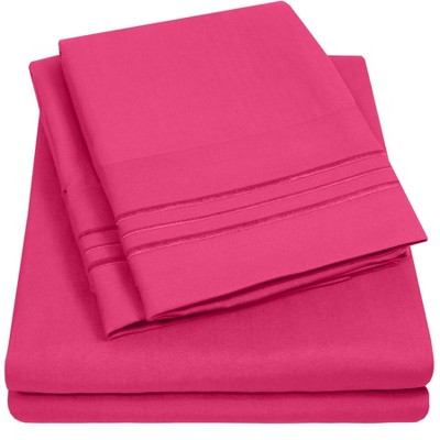 Queen Fuchsia Ultra Soft Microfiber 4-Piece Sheet Set