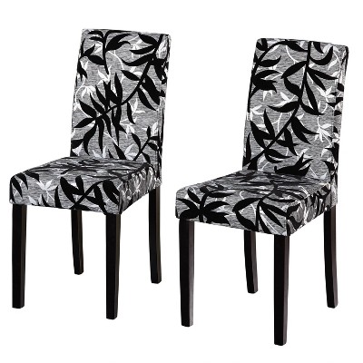Set of 2 Elly Sophia Parson Dining Chairs Gray/Black - Buylateral