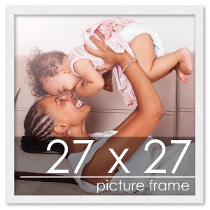 PosterPalooza | 27x27 Wood Frame with UV Acrylic, 6 Finishes: Black, White, Bronze, Silver, Wood, Mahogany - 1 of 4