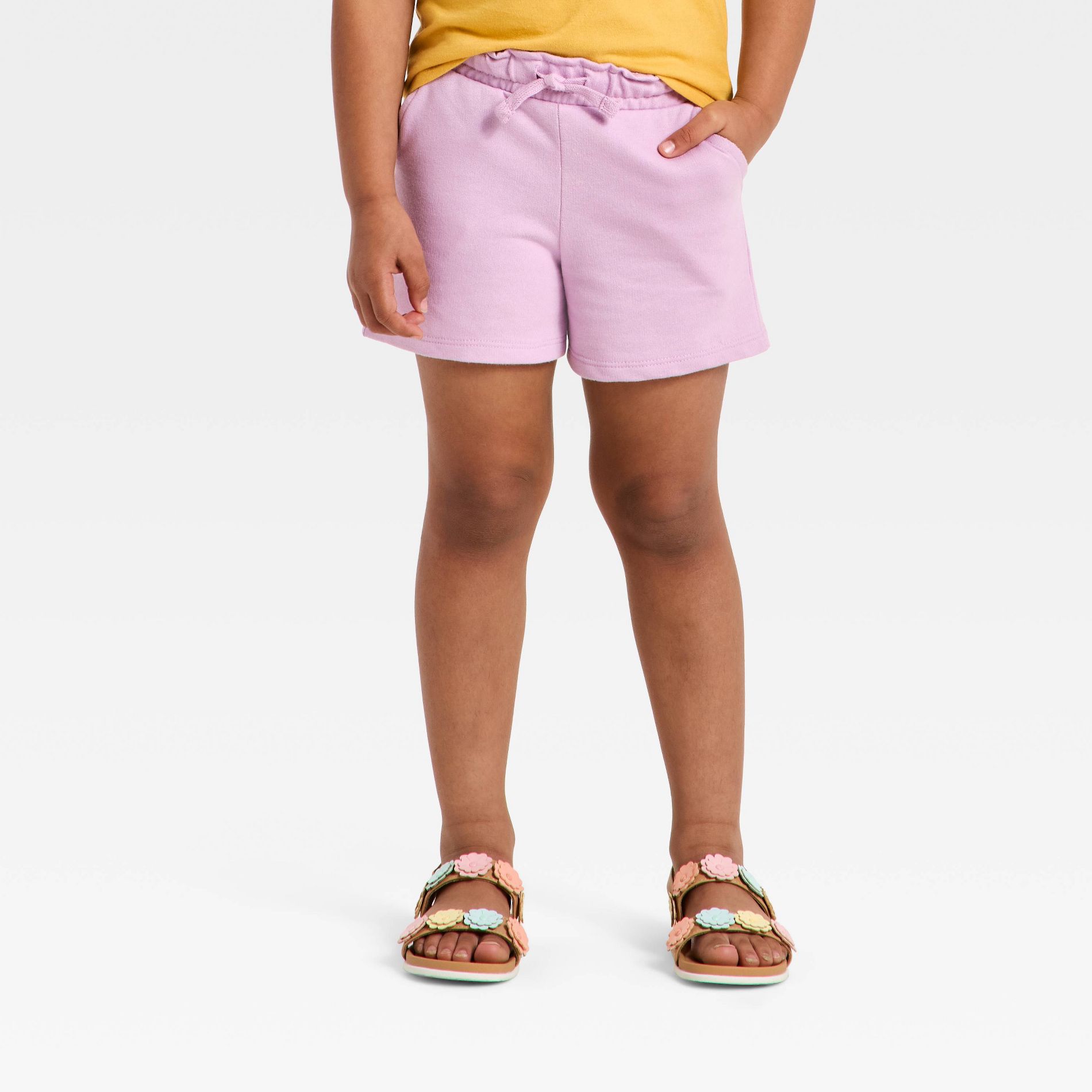 Toddler Girls' Knit Shorts - Cat & Jack™ Light Purple 3T