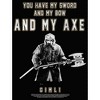 Juniors Womens Lord of the Rings Fellowship of the Ring Gimli You Have My Sword and My Bow and My Axe Racerback Tank Top - 2 of 4