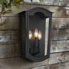Minka Lavery Industrial Outdoor Wall Light Fixture Sand Coal 3-Light 16 3/4" Clear Glass Shade for Post Exterior Porch Yard Patio - 2 of 4