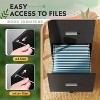 File Cabinet 3-Drawer Rolling Wood Cabinet for Home Office with Lock, Fits Letter/A4 Size - 4 of 4