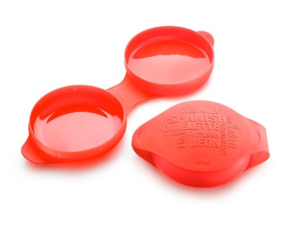 SILICONE MICROWAVE OMELET MAKER, RED