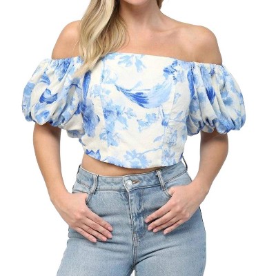 Women's Flora Puff Sleeve Top - Fate
