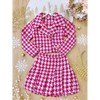 Pink Power Houndstooth Blazer And Pleated Skirt Set Mia Belle Girls - 3 of 4