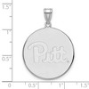 Black Bow Jewelry 10k White Gold Pittsburgh Panthers NCAA Extra Large Pendant - 2 of 3
