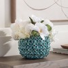 Dahlia Studios Bloomer 7 1/2" Wide Blue Floral Decorative Vase - 2 of 4