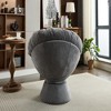 FURNIinspire Accent Chair Oversized Swivel Chair 360 Swivel Barrel Chair Papasan Chair For Living Room Bedroom, Dark Grey, 36.62"*24.80"*17.32" - 2 of 4