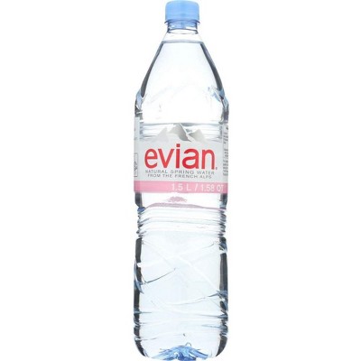 Evian Natural Spring Water - 1.5 Liter/50.7 Fl Oz Bottle (Pack of 12)