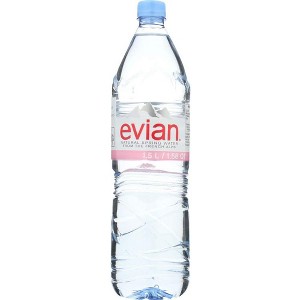 Evian Natural Spring Water - 1.5 Liter/50.7 Fl Oz Bottle (Pack of 12) - 1 of 4