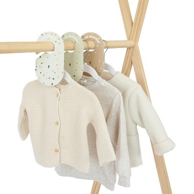 Cream Velvet Baby Hangers with Terrazzo Print Dividers
