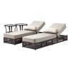 Buenhomino Patio Lounge Chair Set - Outdoor Wicker Chaise Lounge with Adjustable Backrest & Side Table, 5-inch Thick Cushion for Backyard, Poolside - 2 of 4