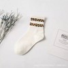 Anna-Kaci Women's 3-Pack Crew Socks with Ribbed Leopard Print Cuffs and Soft Stretch Knit Design - 4 of 4