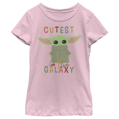 halt input tælle Girl's Star Wars The Mandalorian The Child Cutest In The Galaxy T-shirt :  Target