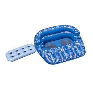 Swim Central 58" Inflatable Tropical Print Double Swimming Pool Lounger - 1 of 4