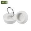 Unique Bargains Rubber Stainless Steel Beaded Chain with Pull Ring Drain Stoppers 4 Pcs - 3 of 4