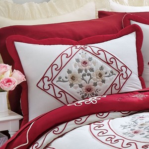 BrylaneHome Ava Embroidered Cotton Sham - 1 of 2