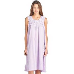 Casual Nights Women's Floral Embroidered/Lace Trim Sleeveless Nightgown - 1 of 4