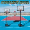 YONWAY Portable Basketball Hoop ,Adjustable Height 6.89 ft to 10.01 ft, 34" Backboard with Rebound System,Water/Sand Base, Wheels for Adults & Kids - 4 of 4