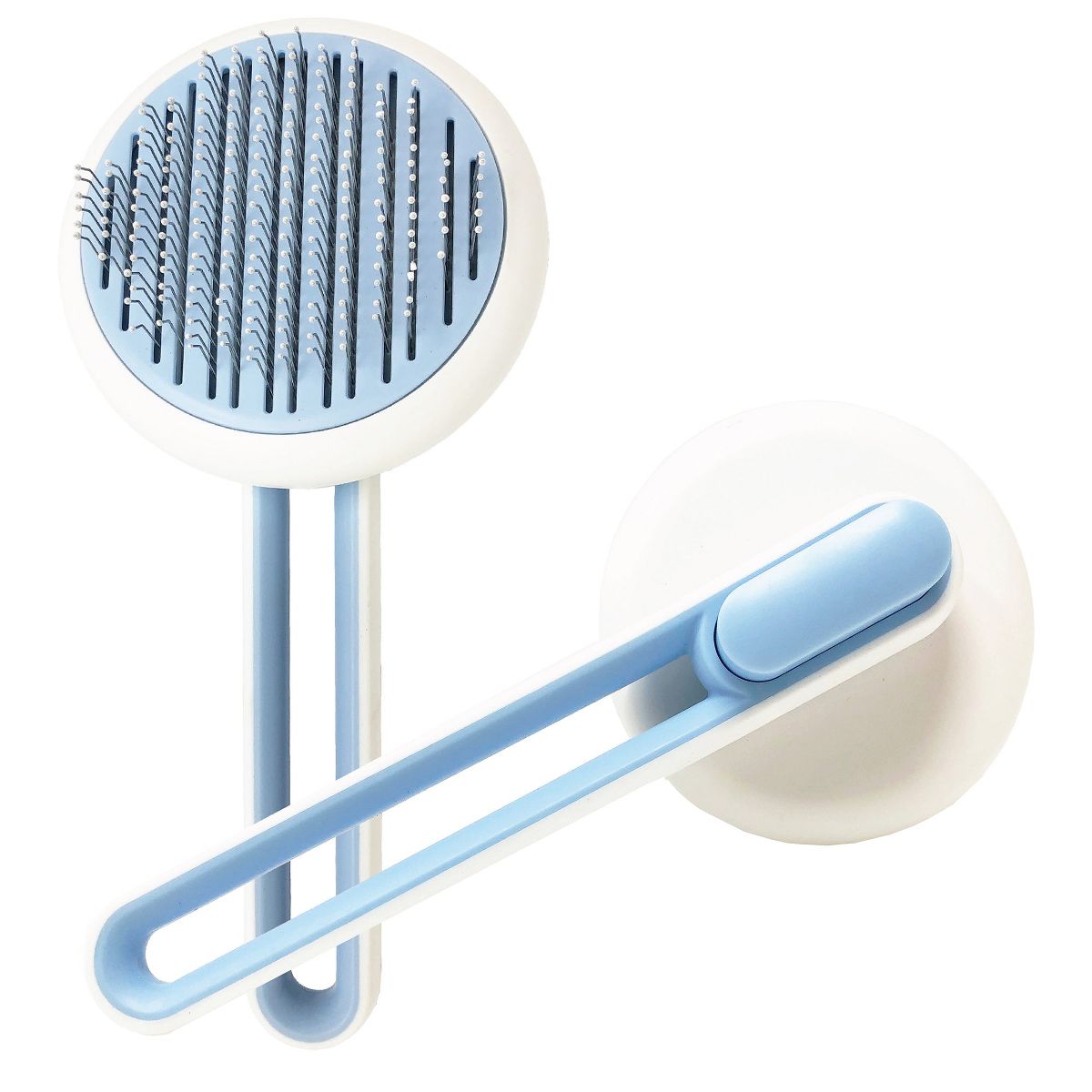Pet Life Concepto Modern Bristle Grooming Pet Deshedder Comb, Blue