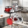 DOMETOUR 33" Hanging Pot Rack: Ceiling Mount Cookware Organizer with 12pcs Hooks, Pots and Pans Hanging Rack Oval Pan Hangers for Kitchen Storage - 2 of 4