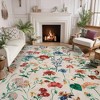 5x7 Floral Area Rug, Soft Non-Slip Vintage Carpet for Living Room, Bedroom, Kitchen, Dining Room – Washable Low Pile Rug for Easy Maintenance - 4 of 4