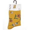 Memoi Women's Whimsy Floral Crew Socks Yellow 9-11 - 4 of 4