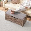 Storage Bench with Lift Top, Wooden Storage Chest for Entryway and Bedroom - 2 of 4