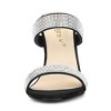 Allegra K Women's Open Toe Stiletto Heel Rhinestone Mules Sandals - 2 of 4